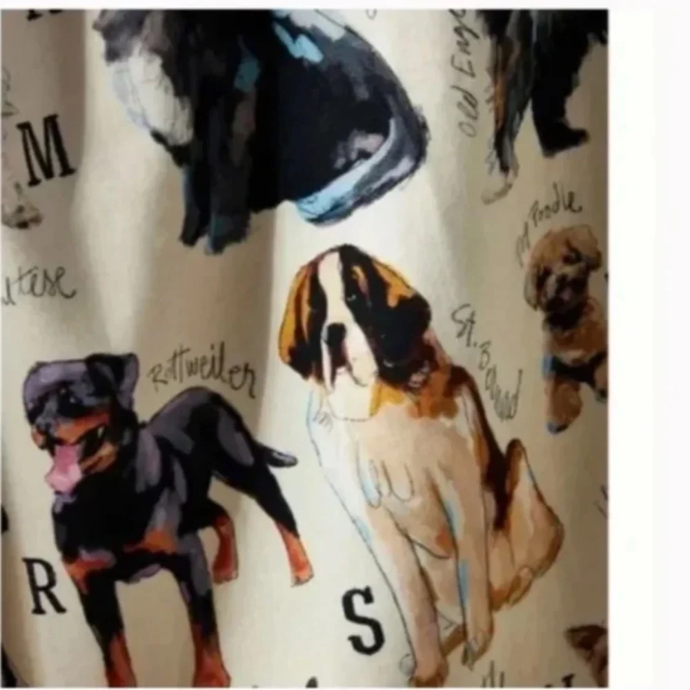 Dog Breed A-Z Puppy Farm Hipster Hippie Art Deco Farm Peasant Chic Dish Towel